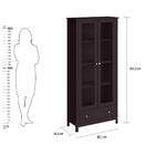 Estante Livreiro Ditália Com Iluminação 2 Portas 1 Gaveta E-9