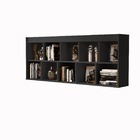 Estante Livreiro Duplo Preto Multifuncional De Parede