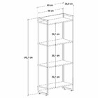 Estante Livreiro Dynamica Industrial 60cm 4 Prateleiras C08 S