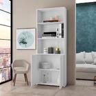 Estante Livreiro Fiji Branco Casa Mobilia