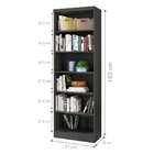 Estante Livreiro Huntington Chumbo