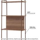 Estante Livreiro Industrial Frame 4 Nichos - Corten/castanho