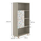 Estante Livreiro Infantil 1 Porta 4 Nichos  Nature