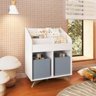 Estante Livreiro Infantil Affetto Com 2 Cubos Branco/azul