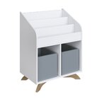Estante Livreiro Infantil Affetto Com 2 Cubos Branco/azul