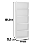 Estante Livreiro Luiza 4 Prateleiras Branco Ajl