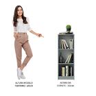 Estante Livreiro Madesa 6905 Com 3 Nichos - Cinza