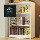 Estante Livreiro Madesa 6907 Com 3 Nichos - Branco