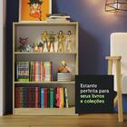Estante Livreiro Madesa 6907 Com 3 Nichos - Carvalho