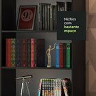 Estante Livreiro Madesa 6908 Com 6 Nichos - Preto