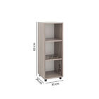 Estante Livreiro Modular Tica 30 cm com 3 Nichos - Carvalho S
