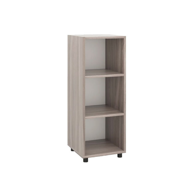 Estante Livreiro Modular Tica 30 cm com 3 Nichos - Carvalho S