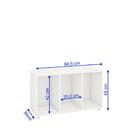 Estante Livreiro Modular Tica 45 Cm Com 3 Nichos - Branco