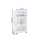 Estante Livreiro Modular Tica 45 Cm Com 3 Nichos - Branco