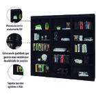 Estante Livreiro Multiuso 12 Prateleiras 1,71m Office Preto J