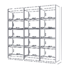 Estante Livreiro Multiuso 12 Prateleiras 1,71m Office Preto J