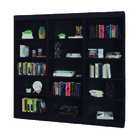 Estante Livreiro Multiuso 12 Prateleiras 1,71m Office Preto J