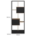 Estante Livreiro Multiuso 2 Portas 6 Nichos 73cm Hub Q01 Carv