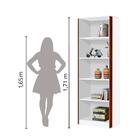 Estante Livreiro Multiuso 4 Prateleiras 1,71m Office Branco/n