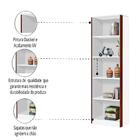 Estante Livreiro Multiuso 4 Prateleiras 1,71m Office Branco/n