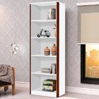 Estante Livreiro Multiuso 4 Prateleiras 1,71m Office Branco/n