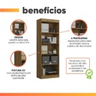 Estante Livreiro Multiuso 4 Prateleiras 1,71m Office Jequitib