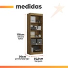 Estante Livreiro Multiuso 4 Prateleiras 1,71m Office Jequitib