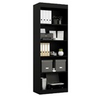 Estante Livreiro Multiuso 4 Prateleiras 1,71m Office Preto J&a