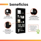 Estante Livreiro Multiuso 4 Prateleiras 1,71m Office Preto J&a