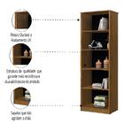 Estante Livreiro Multiuso 4 Prateleiras 1,71m Office Preto/na