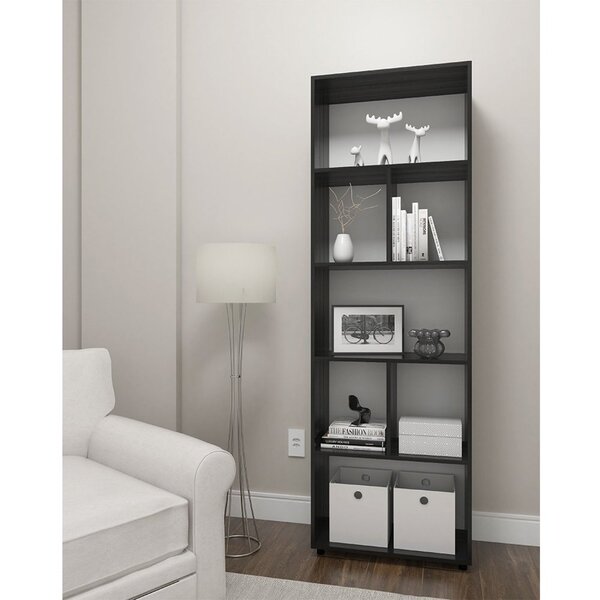 Estante Livreiro Multiuso 7 Nichos 5 Prateleiras Siena Drd Mó