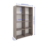 Estante Livreiro Multiuso 8 Nichos Sevilha  Amadeirado Smoked