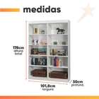 Estante Livreiro Multiuso 8 Prateleiras 1,71m Office Branco J