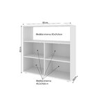 Estante Livreiro Multiuso Com 5 Nichos Cairo Branco