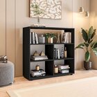 Estante Livreiro Multiuso Com 5 Nichos Cairo Preto