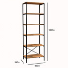 Estante Livreiro Multiuso Estilo Industrial 180cm 6 Prateleir