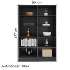 Estante Livreiro Multiuso Mirage 8 Prateleiras 1,77m Preto Vi
