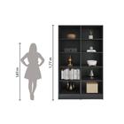 Estante Livreiro Multiuso Mirage 8 Prateleiras 1,77m Preto Vi