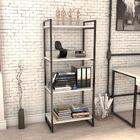 Estante Livreiro Multiuso Prisma Estilo Industrial 60cm 4 Pra