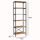 Estante Livreiro Multiuso Trento Estilo Industrial 180cm Com