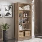 Estante Livreiro Office Presence 4 Prateleiras Nogal Touch Ta