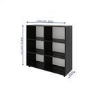 Estante Livreiro Organizador 6 Nichos Livros Infantil Preto