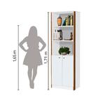 Estante Livreiro Organizador Para Escritório 2 Portas 4 Prate