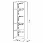 Estante Livreiro Organizador Para Escritório 2 Portas 4 Prate