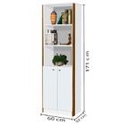 Estante Livreiro Organizador Para Escritório 2 Portas 4 Prate