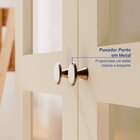 Estante Livreiro Pés E Tampo Em Madeira Maciça Porta Vidro An