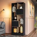 Estante Livreiro Pierre Carvalho Preto 2 Portas