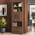 Estante Livreiro Prairie Ébano Rústico