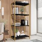 Estante Livreiro Steel 76cm Estilo Industrial Com Pés Em Aço