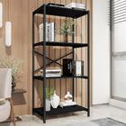 Estante Livreiro Steel 76cm Estilo Industrial Com Pés Em Aço